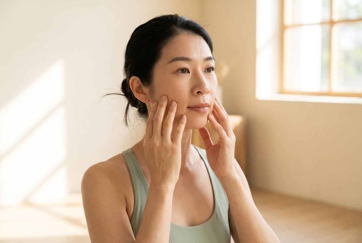 Bắt đầu ngày mới với vài phút Face Yoga nhẹ nhàng
