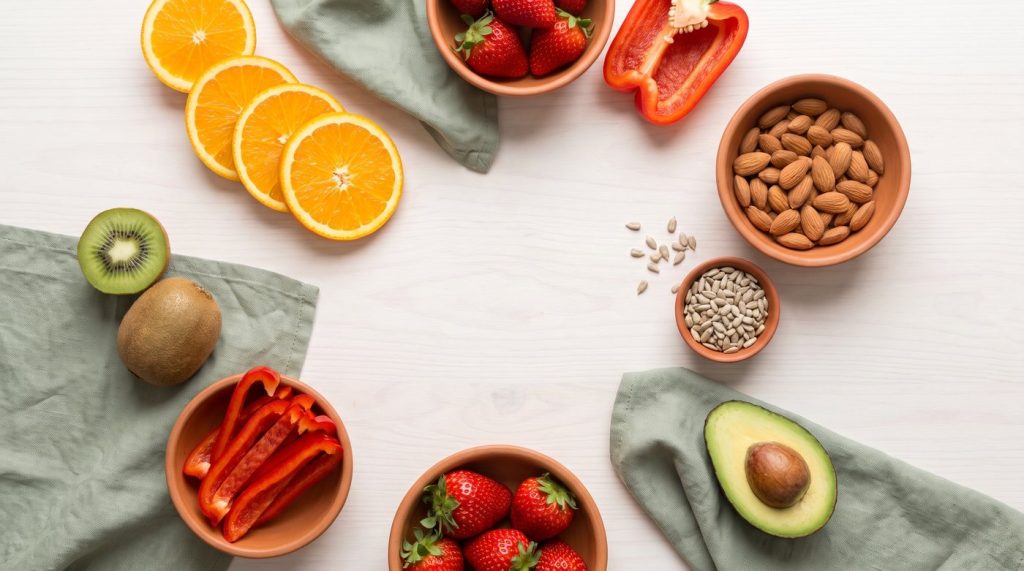 Vitamin C, E và làn da: ăn gì để da sáng khỏe