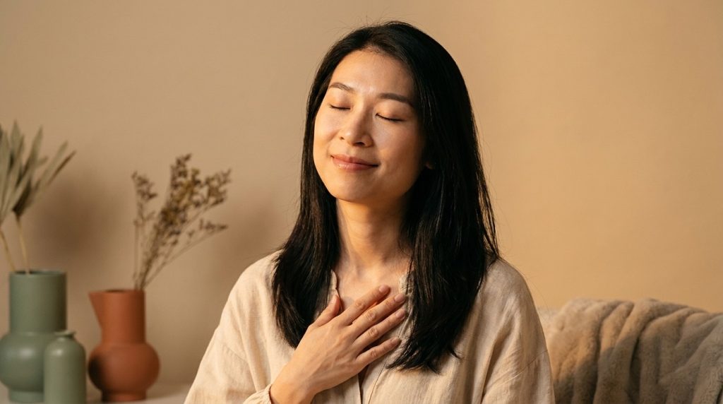 Face Yoga thư giãn trước khi ngủ, giảm căng cơ mặt